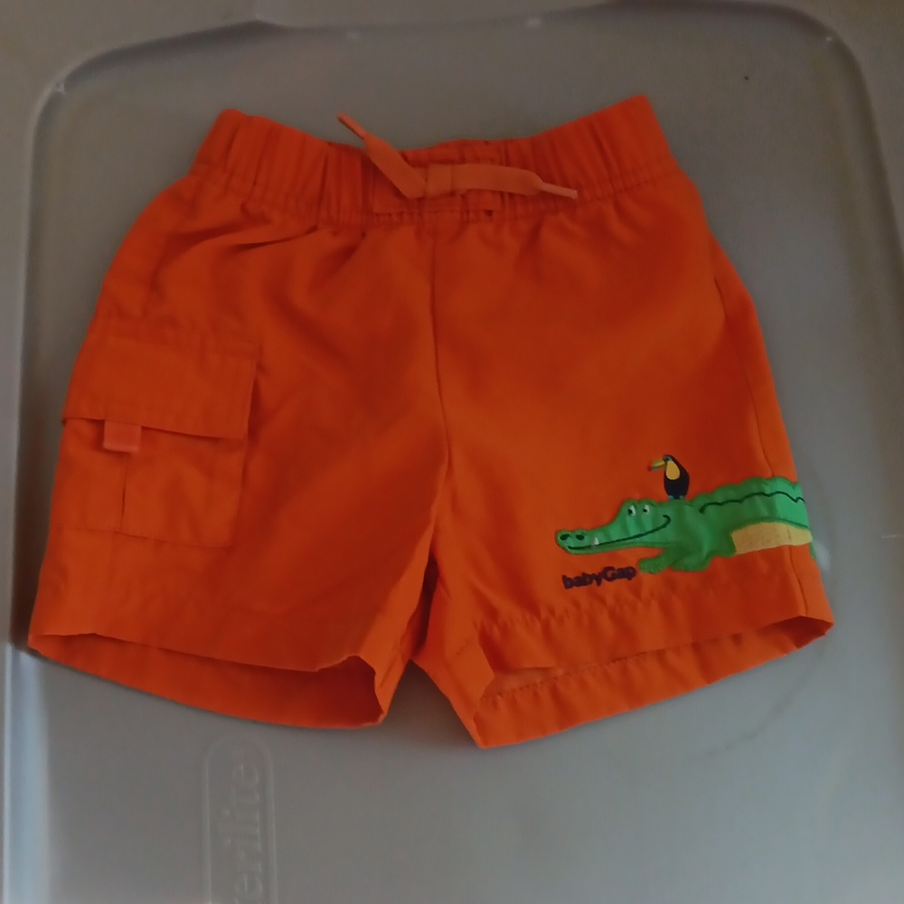 Baby Gap alligator swim trunks